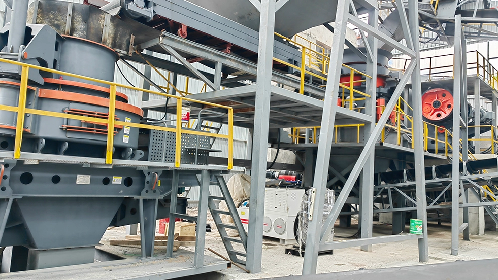 Fixed crushing and screening production line